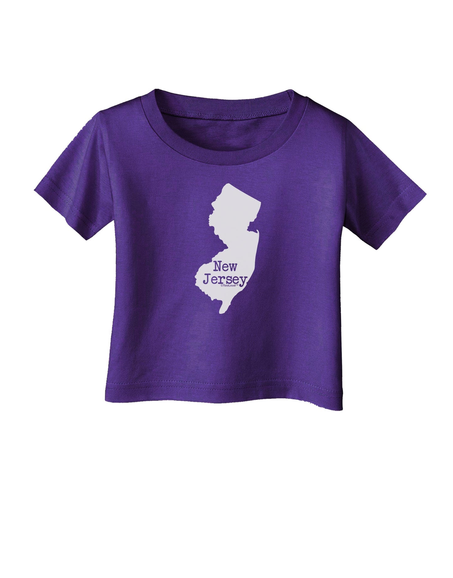 New Jersey - United States Shape Infant T-Shirt Dark by TooLoud-Infant T-Shirt-TooLoud-Purple-06-Months-Davson Sales