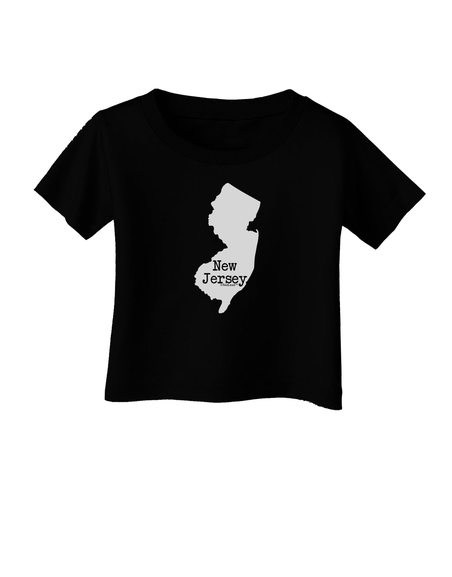 New Jersey - United States Shape Infant T-Shirt Dark by TooLoud-Infant T-Shirt-TooLoud-Black-06-Months-Davson Sales