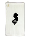 New Jersey - United States Shape Micro Terry Gromet Golf Towel 16 x 25 inch by TooLoud-Golf Towel-TooLoud-White-Davson Sales