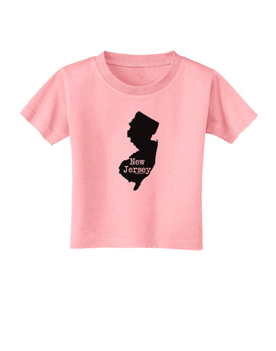 New Jersey - United States Shape Toddler T-Shirt by TooLoud-Toddler T-Shirt-TooLoud-Candy-Pink-2T-Davson Sales