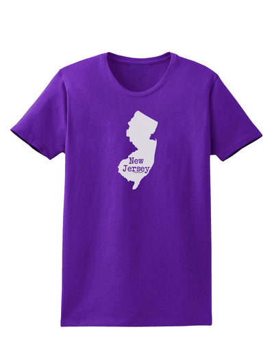 New Jersey - United States Shape Womens Dark T-Shirt by TooLoud-Womens T-Shirt-TooLoud-Purple-X-Small-Davson Sales