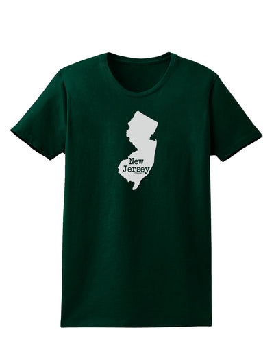 New Jersey - United States Shape Womens Dark T-Shirt by TooLoud-Womens T-Shirt-TooLoud-Forest-Green-Small-Davson Sales