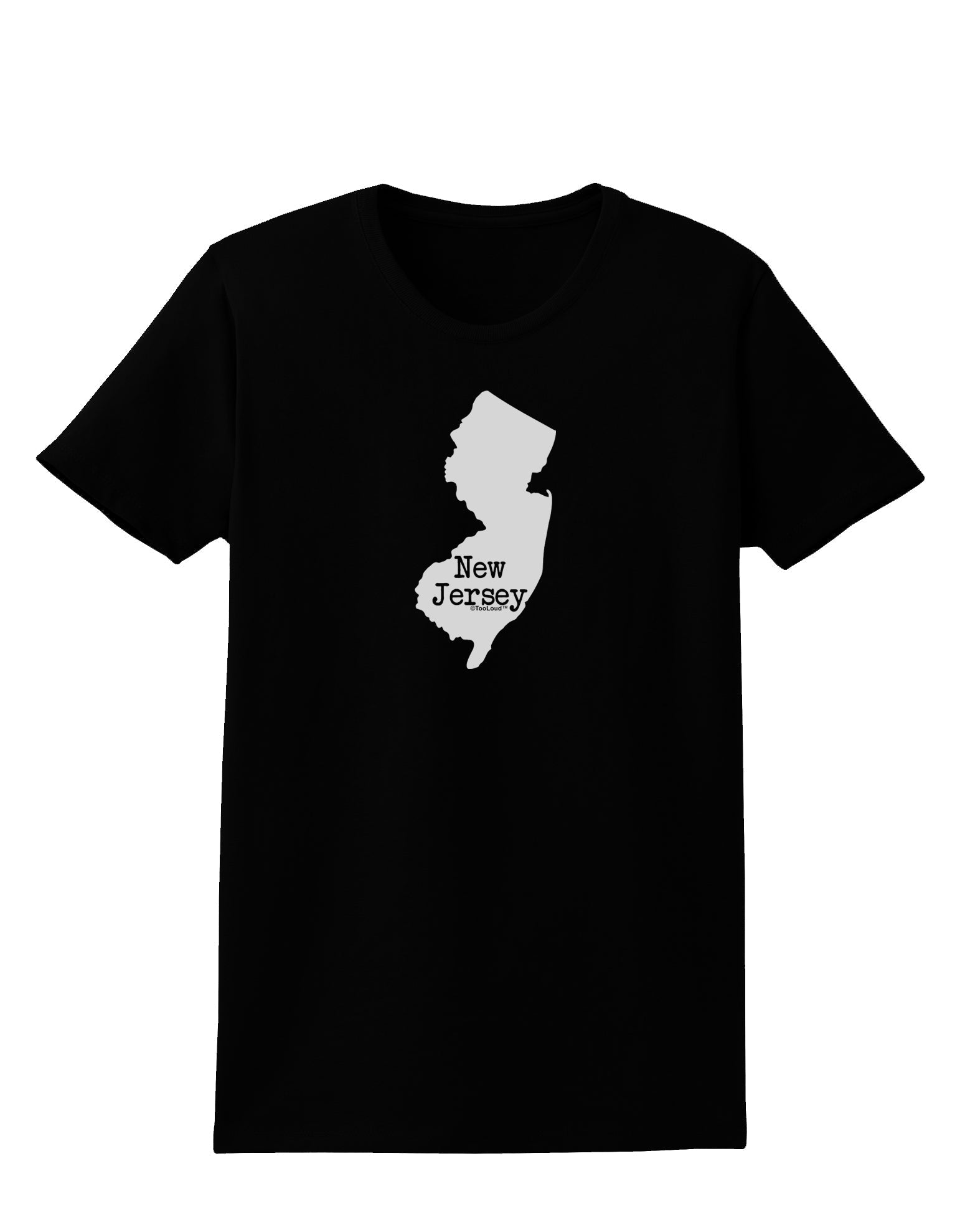 New Jersey - United States Shape Womens Dark T-Shirt by TooLoud-Womens T-Shirt-TooLoud-Black-X-Small-Davson Sales
