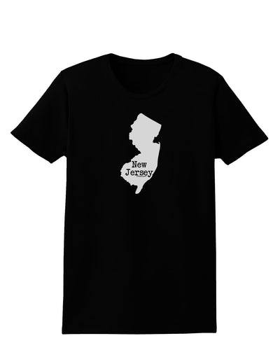 New Jersey - United States Shape Womens Dark T-Shirt by TooLoud-Womens T-Shirt-TooLoud-Black-X-Small-Davson Sales