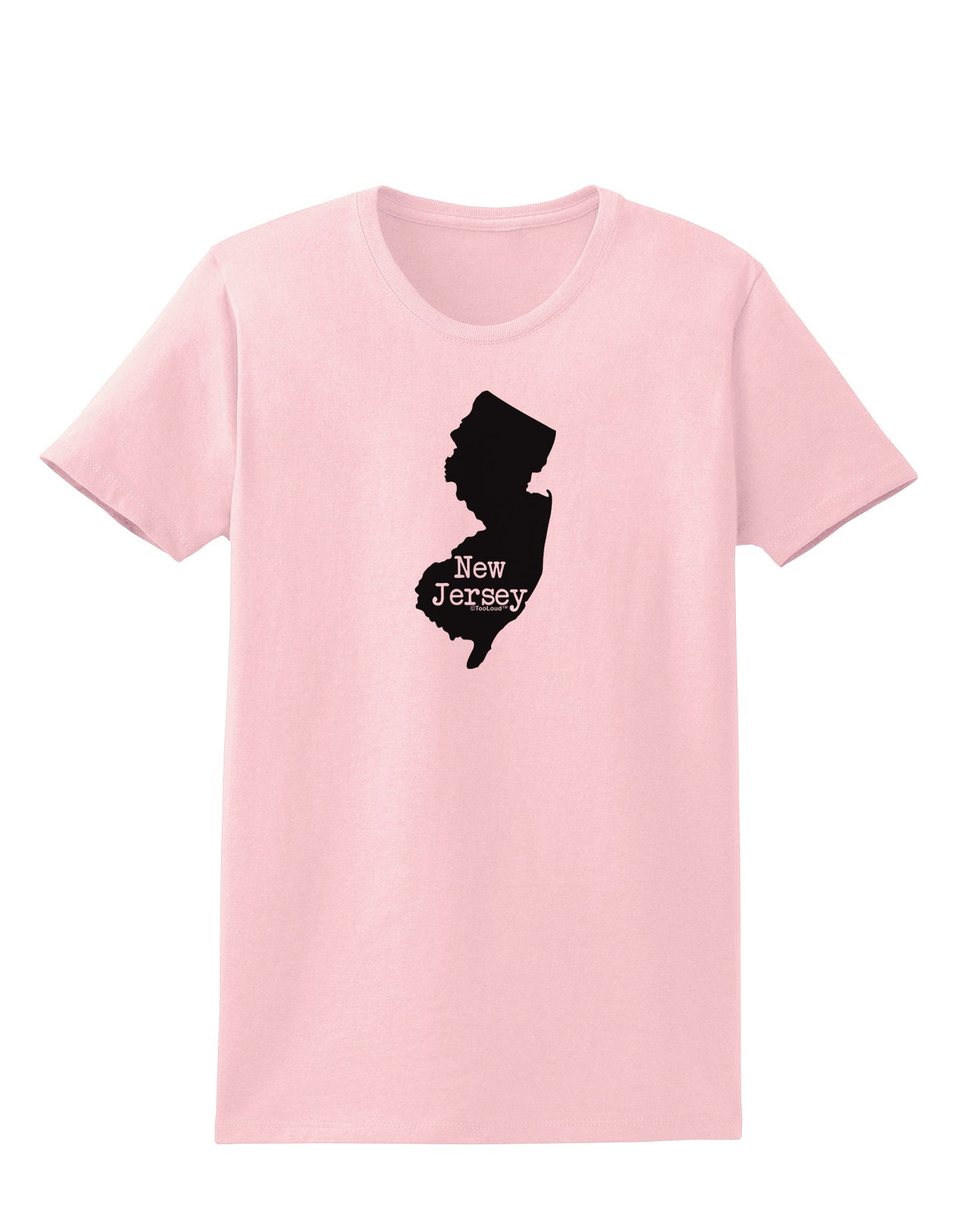 New Jersey - United States Shape Womens T-Shirt by TooLoud-Womens T-Shirt-TooLoud-PalePink-X-Small-Davson Sales