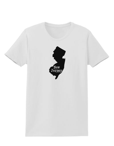 New Jersey - United States Shape Womens T-Shirt by TooLoud-Womens T-Shirt-TooLoud-White-X-Small-Davson Sales