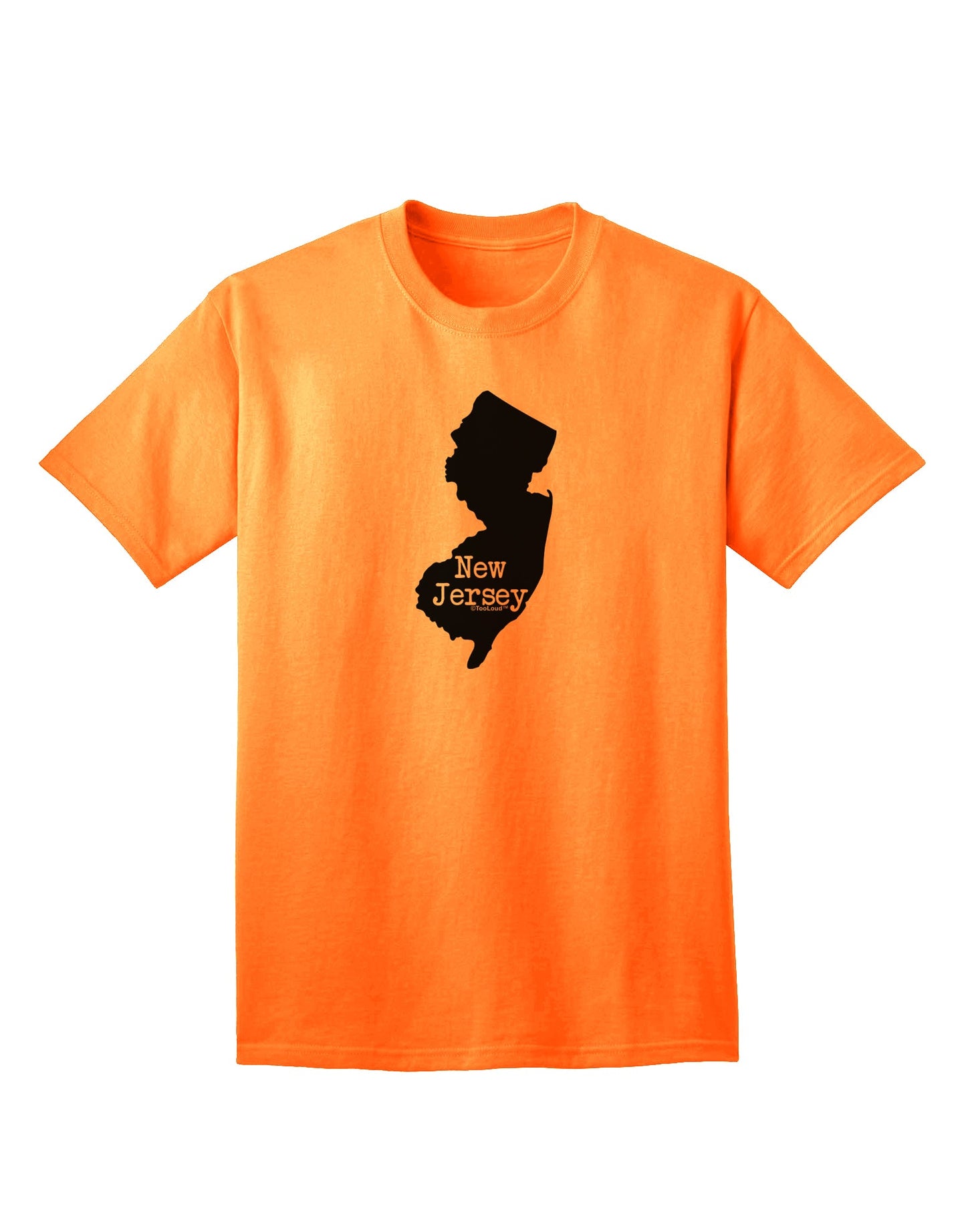 New Jersey - United States Themed Adult T-Shirt by TooLoud-Mens T-shirts-TooLoud-Neon-Orange-Small-Davson Sales