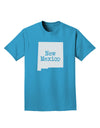 New Mexico - United States Shape Adult Dark T-Shirt by TooLoud-Mens T-Shirt-TooLoud-Turquoise-Small-Davson Sales