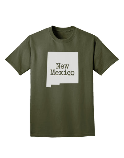 New Mexico - United States Shape Adult Dark T-Shirt by TooLoud-Mens T-Shirt-TooLoud-Military-Green-Small-Davson Sales