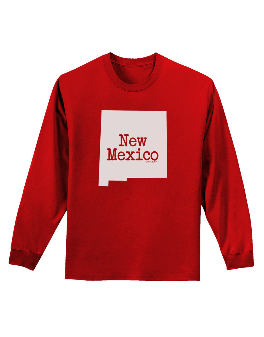 New Mexico - United States Shape Adult Long Sleeve Dark T-Shirt by TooLoud-TooLoud-Black-Small-Davson Sales