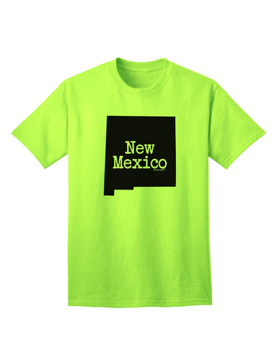 New Mexico - United States Shape Adult T-Shirt: A Stylish Addition to Your Wardrobe by TooLoud-Mens T-shirts-TooLoud-Neon-Green-Small-Davson Sales