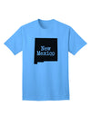 New Mexico - United States Shape Adult T-Shirt: A Stylish Addition to Your Wardrobe by TooLoud-Mens T-shirts-TooLoud-Aquatic-Blue-Small-Davson Sales