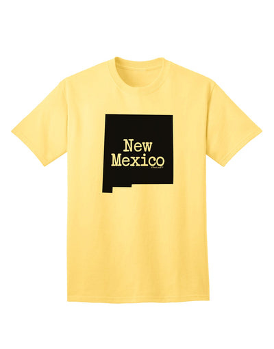 New Mexico - United States Shape Adult T-Shirt: A Stylish Addition to Your Wardrobe by TooLoud-Mens T-shirts-TooLoud-Yellow-Small-Davson Sales