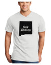 New Mexico - United States Shape Adult V-Neck T-shirt by TooLoud-Mens V-Neck T-Shirt-TooLoud-White-Small-Davson Sales