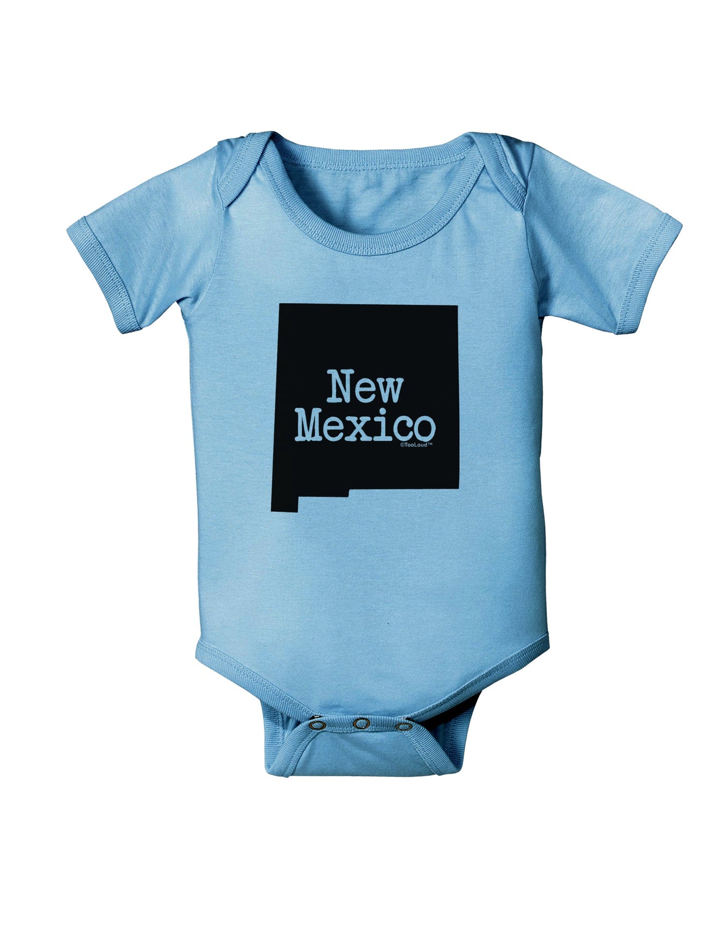 New Mexico - United States Shape Baby Romper Bodysuit by TooLoud-Baby Romper-TooLoud-Light-Blue-06-Months-Davson Sales