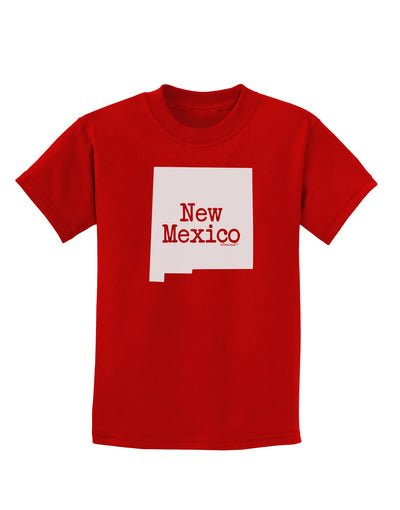 New Mexico - United States Shape Childrens Dark T-Shirt by TooLoud-Childrens T-Shirt-TooLoud-Red-X-Small-Davson Sales