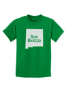 New Mexico - United States Shape Childrens Dark T-Shirt by TooLoud-Childrens T-Shirt-TooLoud-Kelly-Green-X-Small-Davson Sales