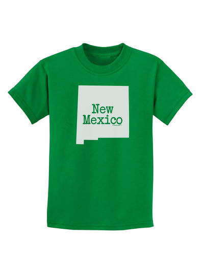 New Mexico - United States Shape Childrens Dark T-Shirt by TooLoud-Childrens T-Shirt-TooLoud-Kelly-Green-X-Small-Davson Sales