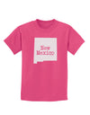 New Mexico - United States Shape Childrens Dark T-Shirt by TooLoud-Childrens T-Shirt-TooLoud-Sangria-X-Small-Davson Sales