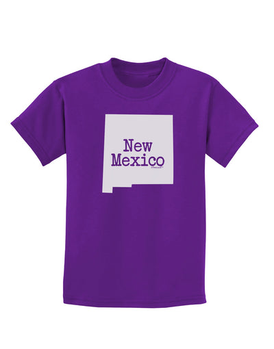 New Mexico - United States Shape Childrens Dark T-Shirt by TooLoud-Childrens T-Shirt-TooLoud-Purple-X-Small-Davson Sales