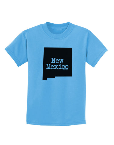 New Mexico - United States Shape Childrens T-Shirt by TooLoud-Childrens T-Shirt-TooLoud-Aquatic-Blue-X-Small-Davson Sales