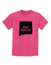 New Mexico - United States Shape Childrens T-Shirt by TooLoud-Childrens T-Shirt-TooLoud-Sangria-X-Small-Davson Sales