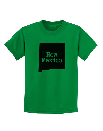 New Mexico - United States Shape Childrens T-Shirt by TooLoud-Childrens T-Shirt-TooLoud-Kelly-Green-X-Small-Davson Sales