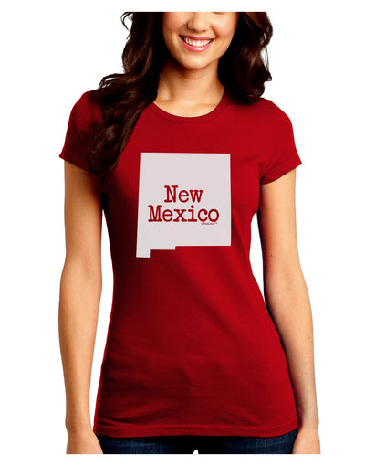 New Mexico - United States Shape Juniors Crew Dark T-Shirt by TooLoud-T-Shirts Juniors Tops-TooLoud-Red-Juniors Fitted Small-Davson Sales