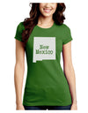 New Mexico - United States Shape Juniors Crew Dark T-Shirt by TooLoud-T-Shirts Juniors Tops-TooLoud-Kiwi-Green-Juniors Fitted X-Small-Davson Sales