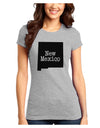 New Mexico - United States Shape Juniors T-Shirt by TooLoud-Womens Juniors T-Shirt-TooLoud-Ash-Gray-Juniors Fitted X-Small-Davson Sales