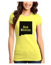 New Mexico - United States Shape Juniors T-Shirt by TooLoud-Womens Juniors T-Shirt-TooLoud-Yellow-Juniors Fitted X-Small-Davson Sales