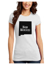 New Mexico - United States Shape Juniors T-Shirt by TooLoud-Womens Juniors T-Shirt-TooLoud-White-Juniors Fitted X-Small-Davson Sales