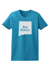 New Mexico - United States Shape Womens Dark T-Shirt by TooLoud-Womens T-Shirt-TooLoud-Turquoise-X-Small-Davson Sales