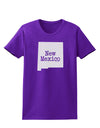 New Mexico - United States Shape Womens Dark T-Shirt by TooLoud-Womens T-Shirt-TooLoud-Purple-X-Small-Davson Sales