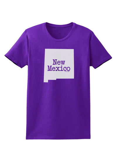 New Mexico - United States Shape Womens Dark T-Shirt by TooLoud-Womens T-Shirt-TooLoud-Purple-X-Small-Davson Sales