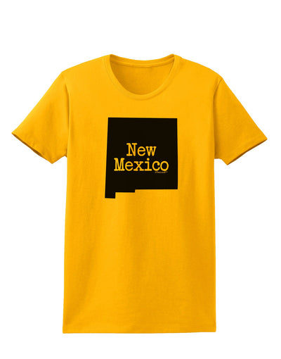 New Mexico - United States Shape Womens T-Shirt by TooLoud-Womens T-Shirt-TooLoud-Gold-X-Small-Davson Sales