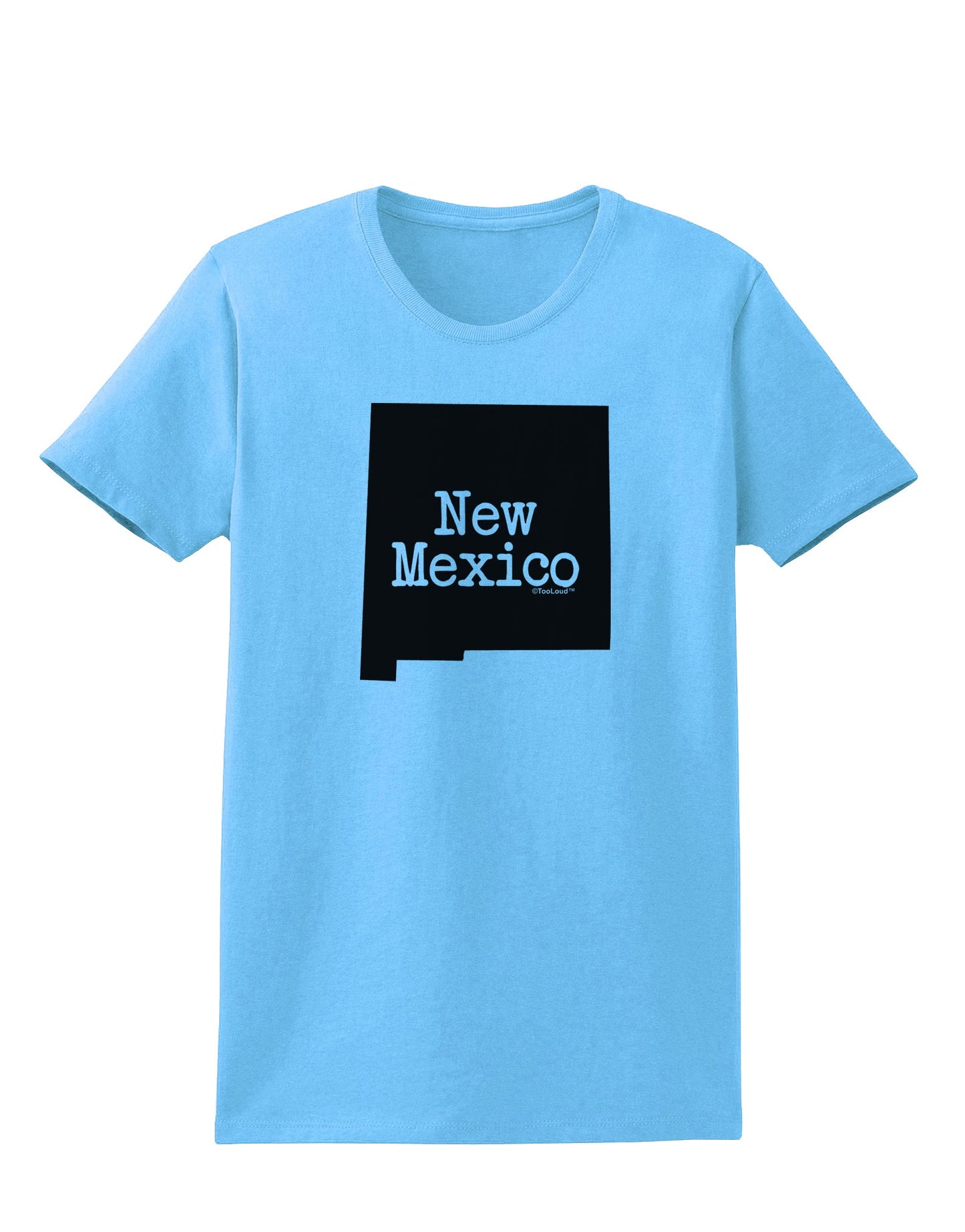 New Mexico - United States Shape Womens T-Shirt by TooLoud-Womens T-Shirt-TooLoud-Aquatic-Blue-X-Small-Davson Sales