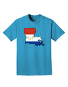 New Orleans Louisiana Flag Adult Dark T-Shirt-Mens T-Shirt-TooLoud-Turquoise-Small-Davson Sales