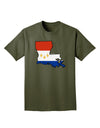 New Orleans Louisiana Flag Adult Dark T-Shirt-Mens T-Shirt-TooLoud-Military-Green-Small-Davson Sales