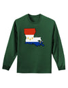 New Orleans Louisiana Flag Adult Long Sleeve Dark T-Shirt-TooLoud-Dark-Green-Small-Davson Sales