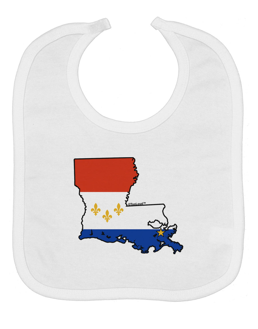 New Orleans Louisiana Flag Baby Bib