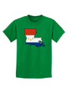 New Orleans Louisiana Flag Childrens Dark T-Shirt-Childrens T-Shirt-TooLoud-Kelly-Green-X-Small-Davson Sales