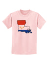 New Orleans Louisiana Flag Childrens T-Shirt-Childrens T-Shirt-TooLoud-PalePink-X-Small-Davson Sales