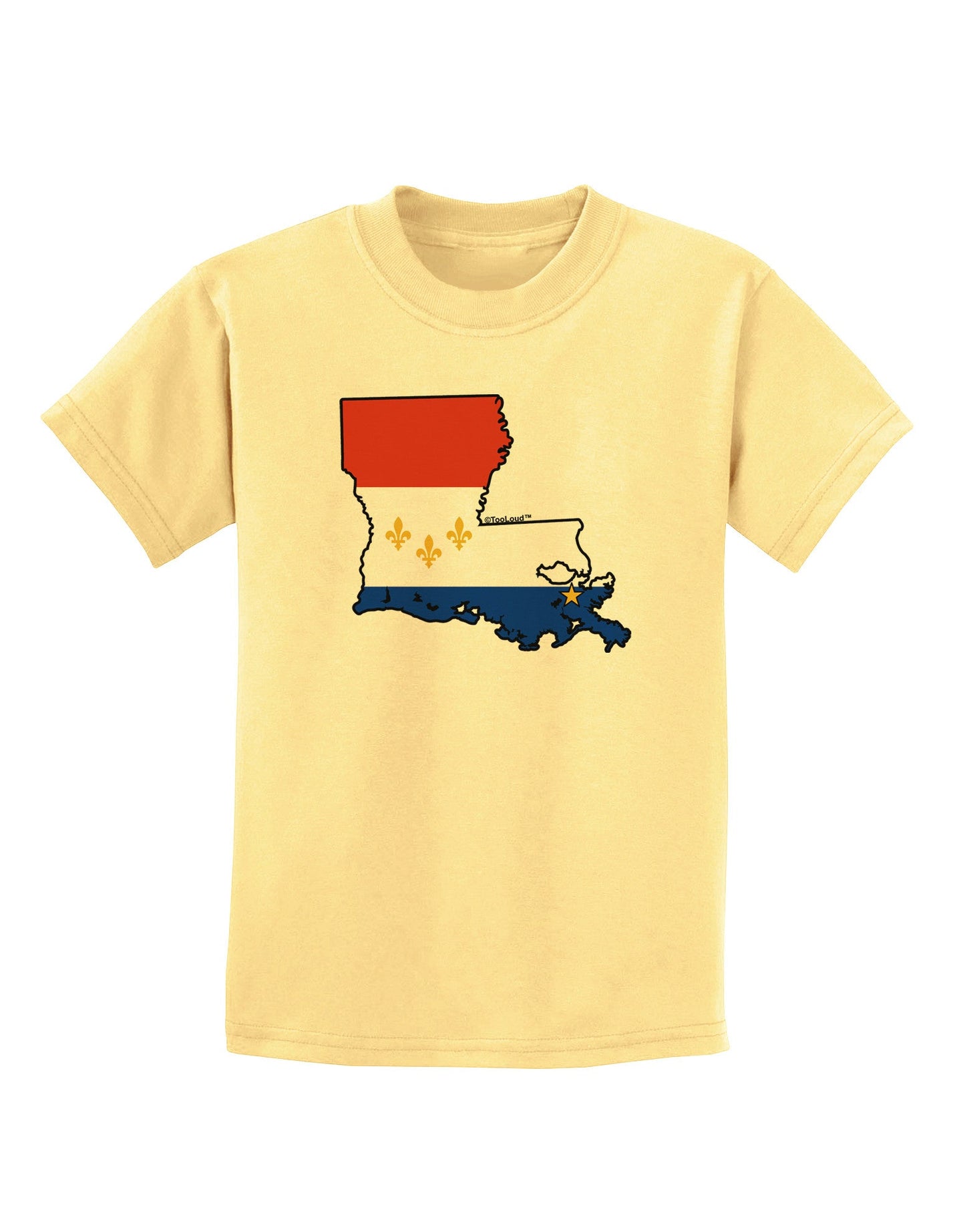 New Orleans Louisiana Flag Childrens T-Shirt-Childrens T-Shirt-TooLoud-Daffodil-Yellow-X-Small-Davson Sales