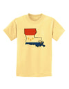 New Orleans Louisiana Flag Childrens T-Shirt-Childrens T-Shirt-TooLoud-Daffodil-Yellow-X-Small-Davson Sales