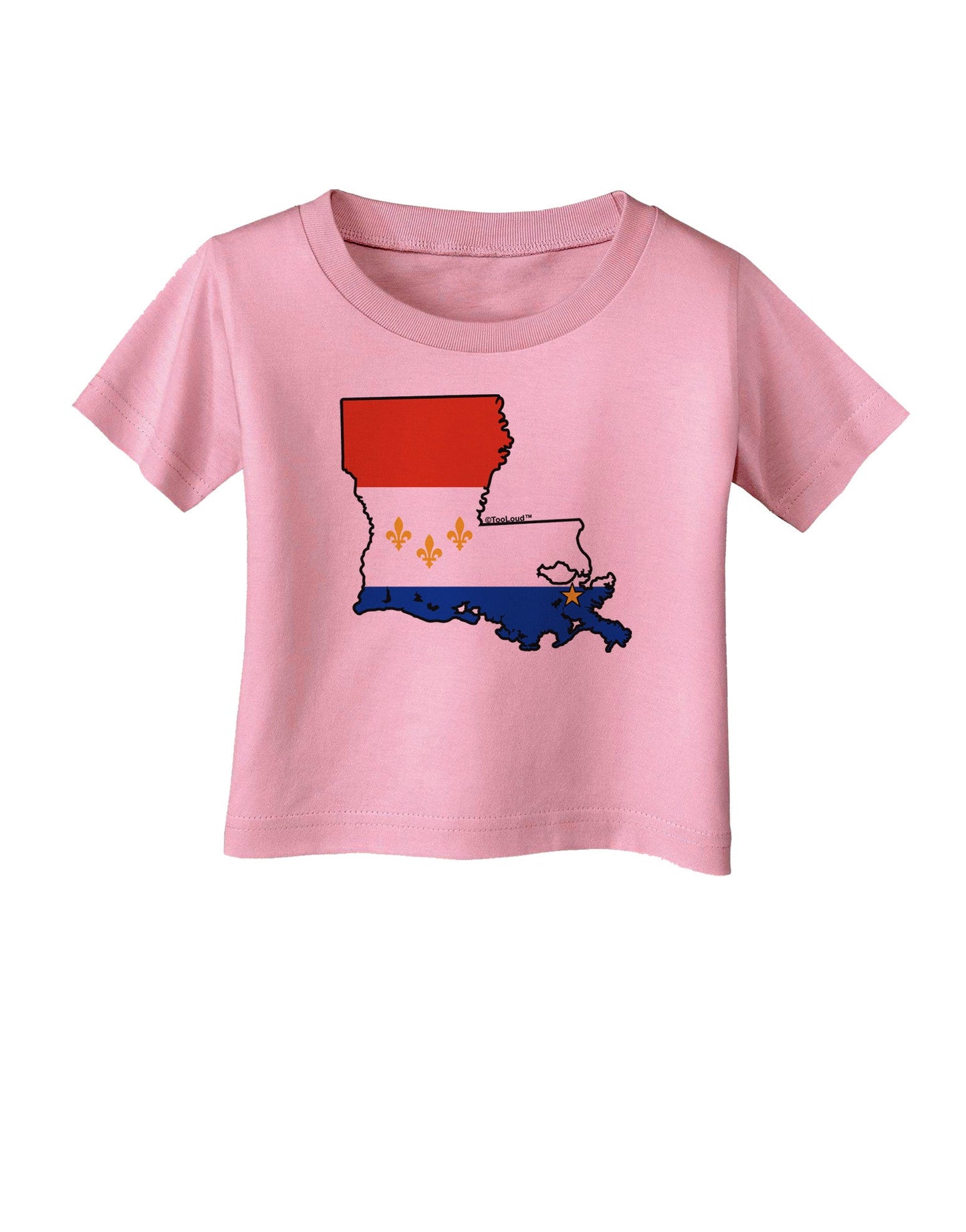 New Orleans Louisiana Flag Infant T-Shirt-Infant T-Shirt-TooLoud-Candy-Pink-06-Months-Davson Sales