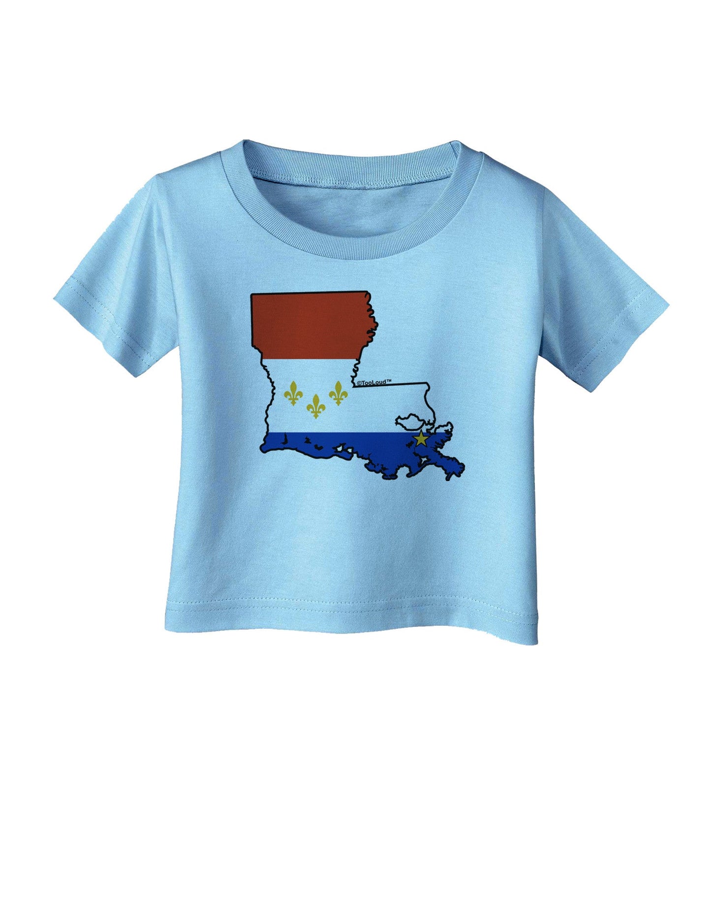 New Orleans Louisiana Flag Infant T-Shirt-Infant T-Shirt-TooLoud-Aquatic-Blue-06-Months-Davson Sales