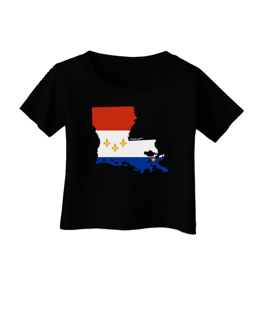 New Orleans Louisiana Flag Infant T-Shirt Dark-Infant T-Shirt-TooLoud-Black-06-Months-Davson Sales