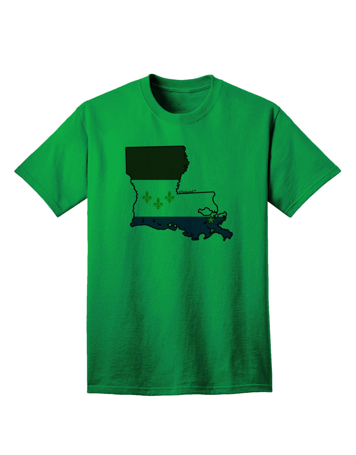 New Orleans Louisiana Flag - Premium Adult T-Shirt Collection-Mens T-shirts-TooLoud-Kelly-Green-Small-Davson Sales