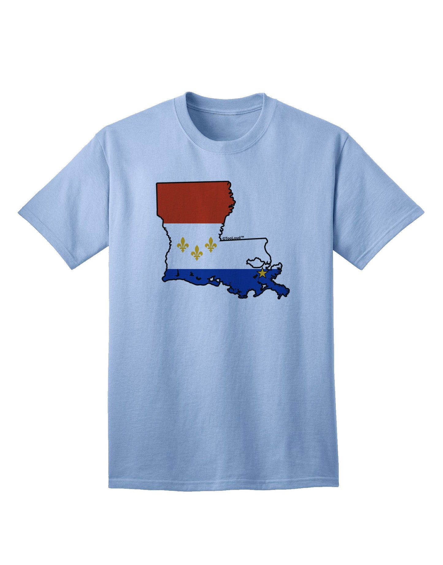New Orleans Louisiana Flag - Premium Adult T-Shirt Collection-Mens T-shirts-TooLoud-Light-Blue-Small-Davson Sales